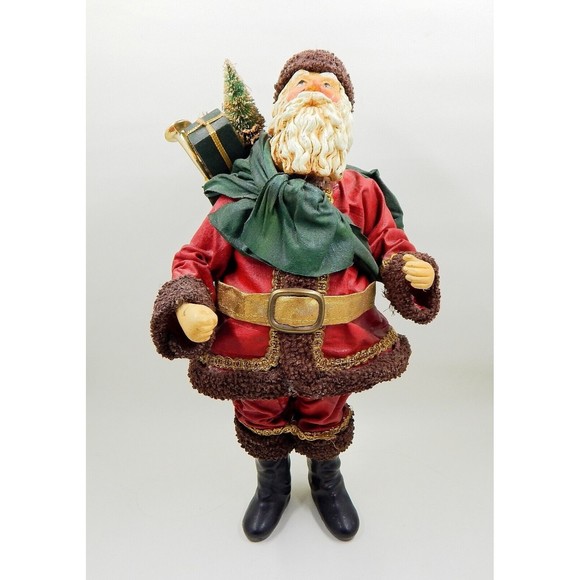 Santa's World Kurt Adler Clothique Old World Santa Claus St Nick Bag of Toys - Picture 1 of 11